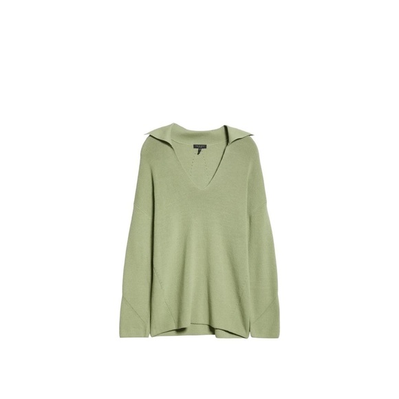 NEW WITH TAGS RAG & BONE WOMEN'S  AMY RIBBED OVERSIZED TUNIC POLO - Picture 7 of 16